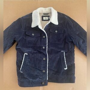 NWOT Marine Layer Dark Navy Blue Sherpa Lined Corduroy Jacket Men's Medium